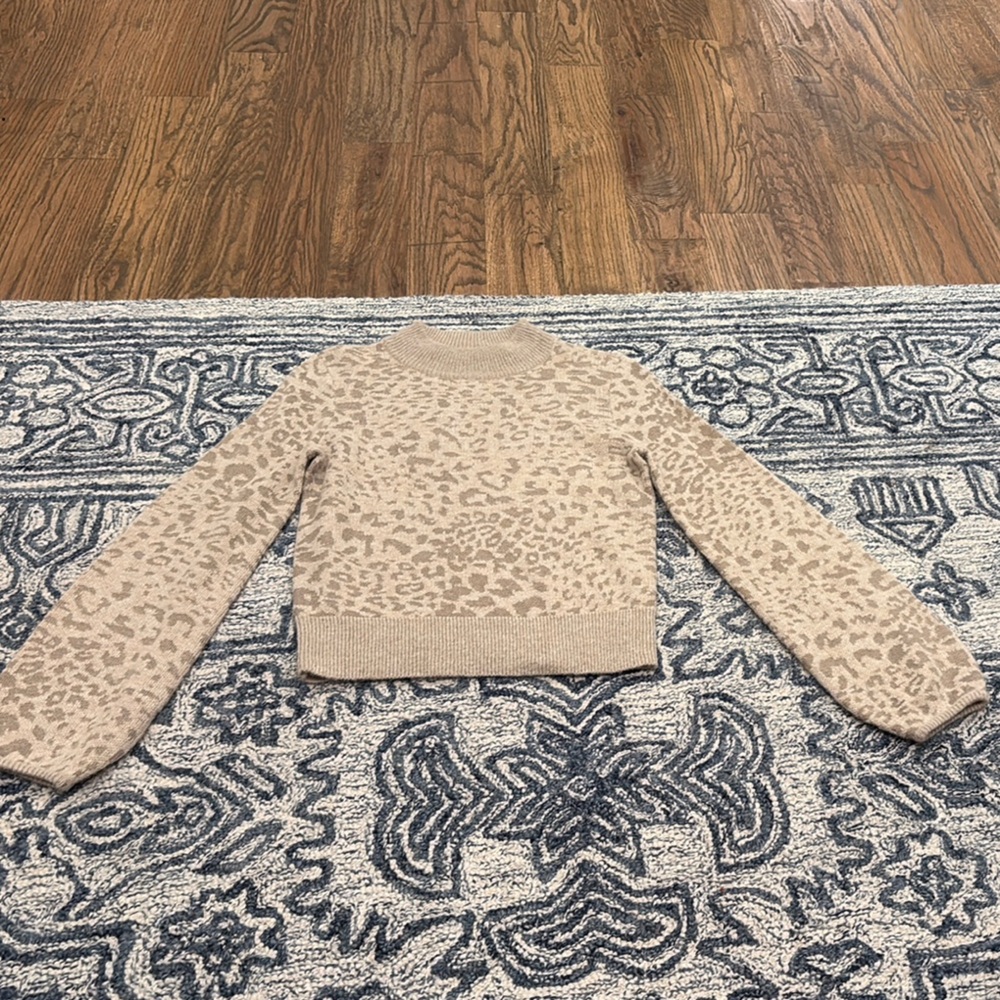 Veronica Beard Beige Leopard Sweater